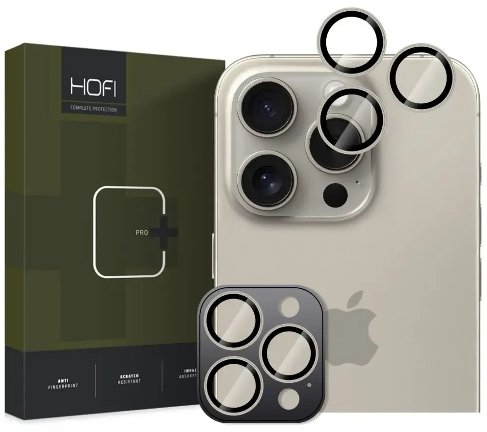 KAMERAS VĀCIŅŠ HOFI CAMRING PRO+ IPHONE 16 PRO | 16 PRO MAX NATURAL TITANIUM
