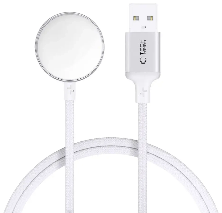 TECH-PROTECT MC02 ULTRABOOST MAGNETIC CHARGER CABLE 100CM APPLE WATCH WHITE