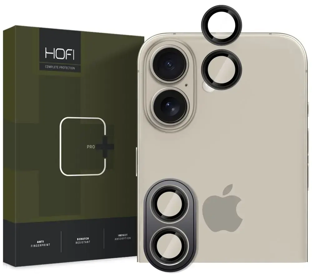 KAMERAS VĀCIŅŠ HOFI CAMRING PRO+ IPHONE 16 | 16 PLUS MELNS