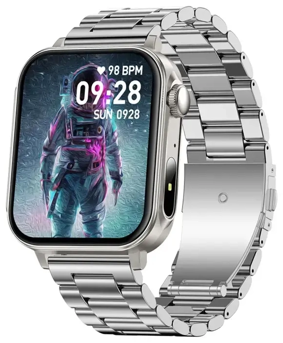 Colmi P80 smartwatch (steel and silver)