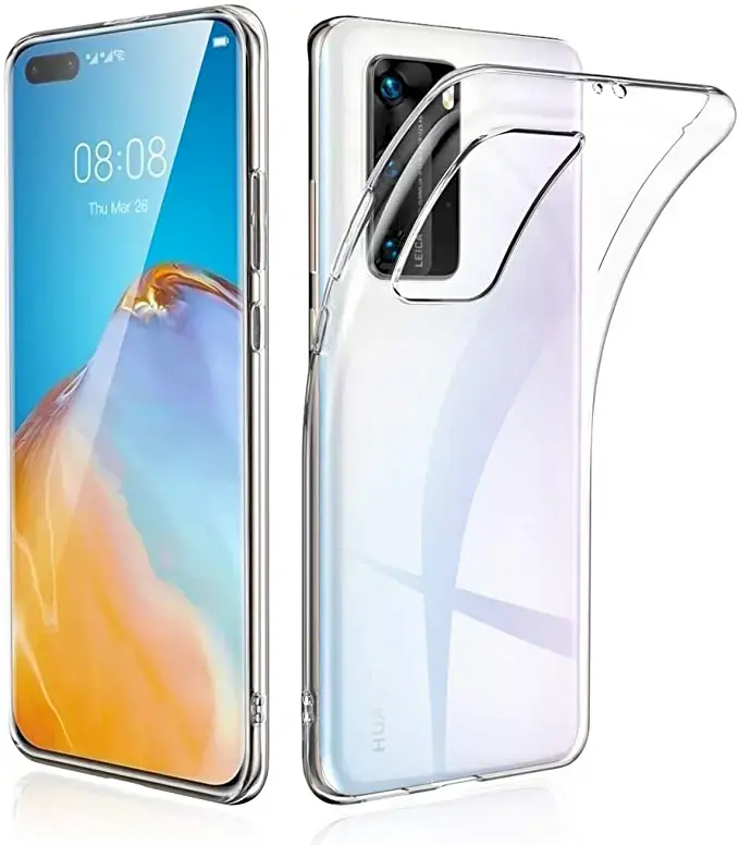Fusion Ultra Back Case 0.3 mm Izturīgs Silikona Aizsargapvalks Huawei P40 Pro Caurspīdīgs