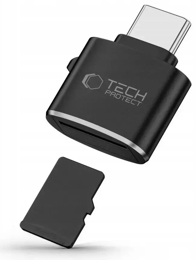 Tech-Protect UltraBoost microSD card reader adapter with USB-C - black
