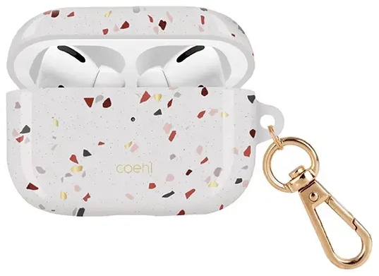 UNIQ etui Coehl Terrazzo AirPods Pro biały|natural white