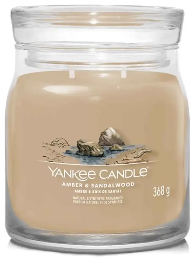 Yankee Candle Signature Amber & Sandalwood kvapioji žvakė 368g