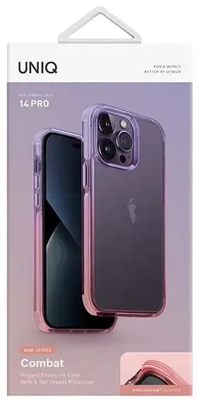 UNIQ etui Combat Duo iPhone 14 Pro 6,1" liliowo-różowy|lilac lavender-pink