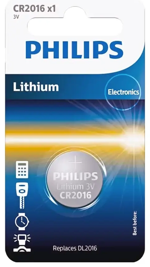 Battery PHILIPS CR2016 Minicells Lithium 1pc Blister