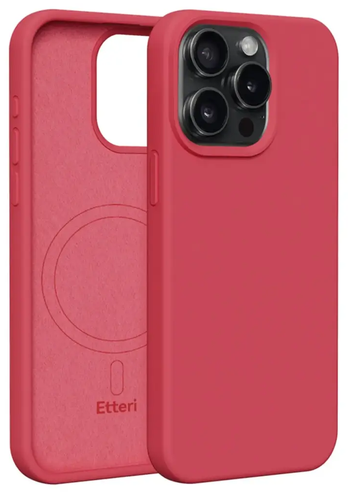 Etteri Silicone telefono dėklas su MagSafe palaikymu iPhone 12 | iPhone 12 Pro rožinis