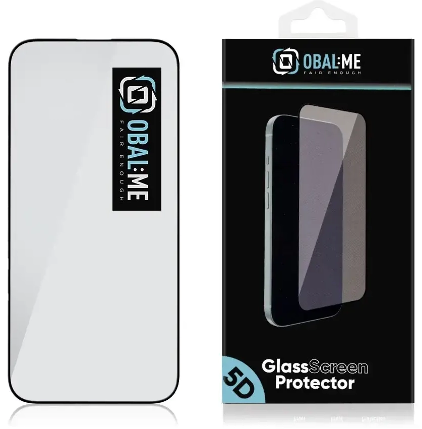 OBAL:ME 5D aizsargstikls telefonam Apple iPhone 16 Pro Max melns