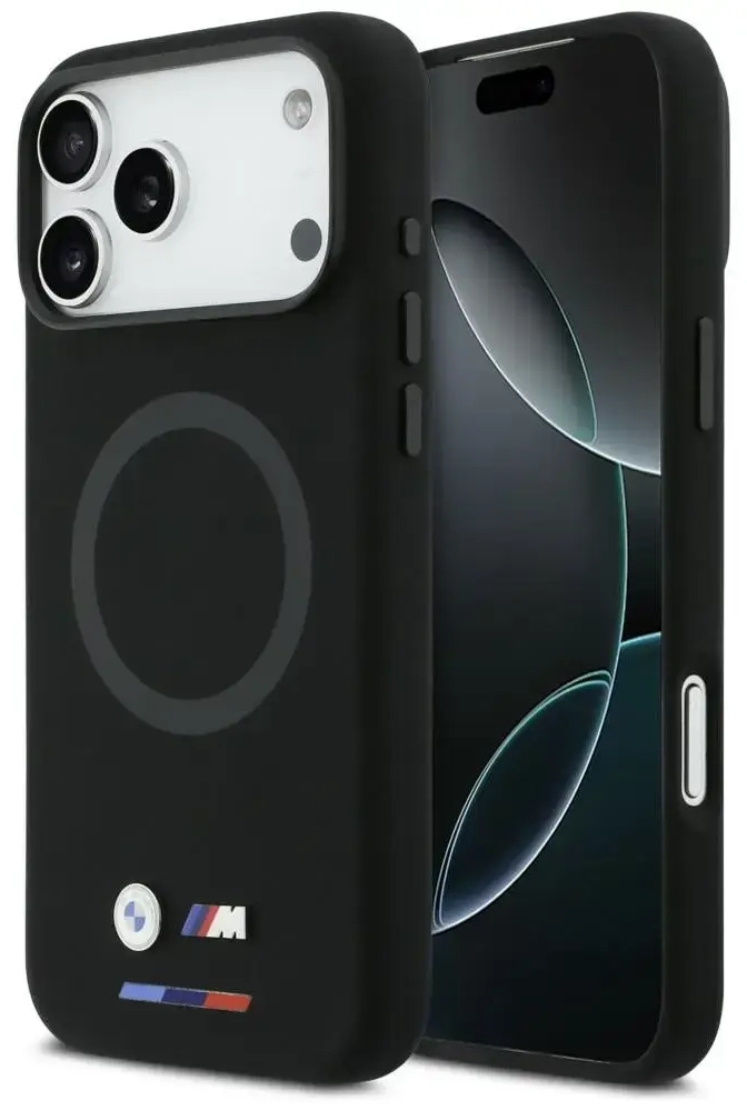 BMW M Silicon Logo MagSafe Case for iPhone 17 Pro Max Black