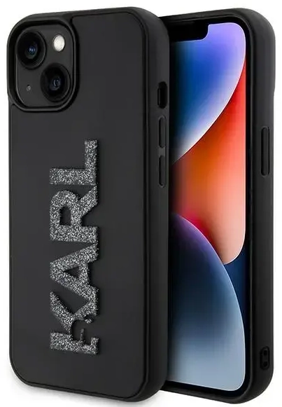 Karl Lagerfeld KLHCP15S3DMBKCK iPhone 15 6.1" czarny|black hardcase 3D Rubber Glitter Logo