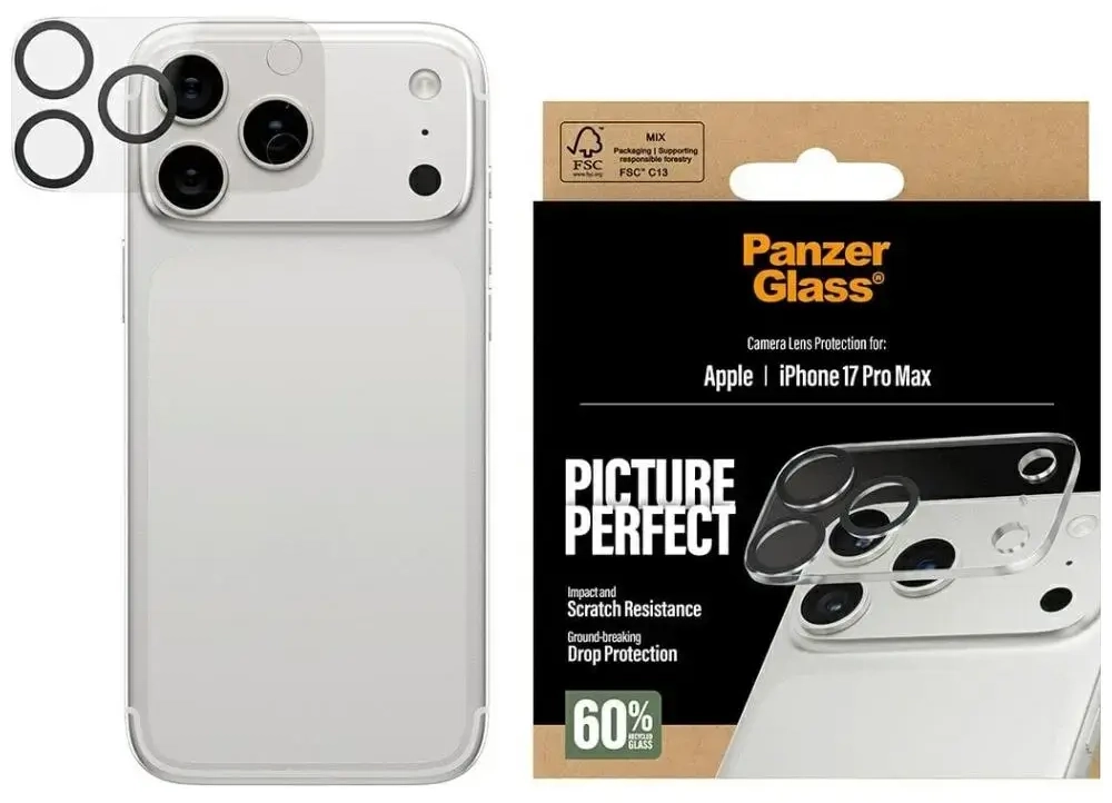 Szkło hartowane na obiektyw PanzerGlass   PicturePerfect do iPhone 17 Pro Max