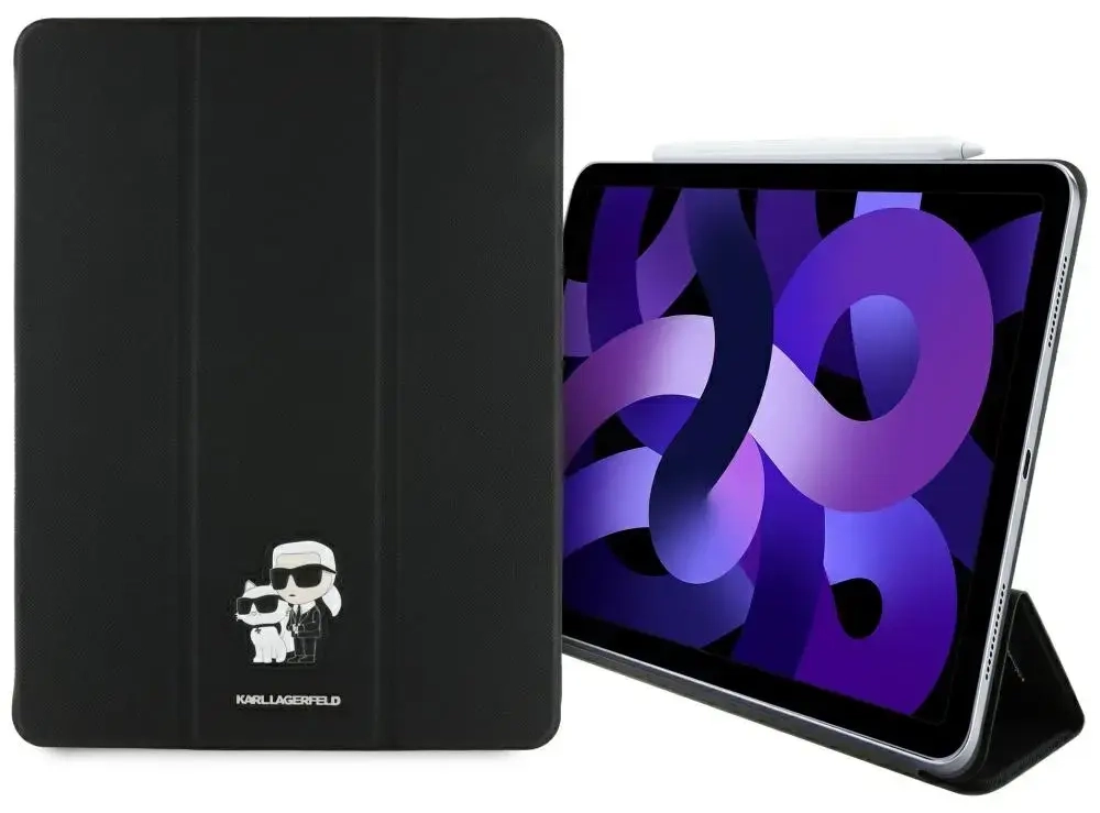 Karl Lagerfeld KLFC13RM24SAKCK iPad Air   13" 2024 Book Cover czarny|black Saffiano Magnetic Karl &Choupette
