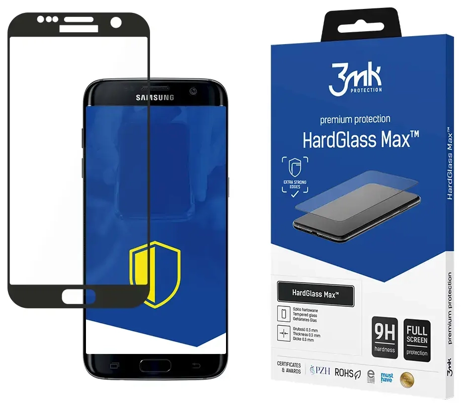 Защитное стекло 3mk HardGlass Max для Samsung Galaxy S7 Edge (G935) с аппликатором