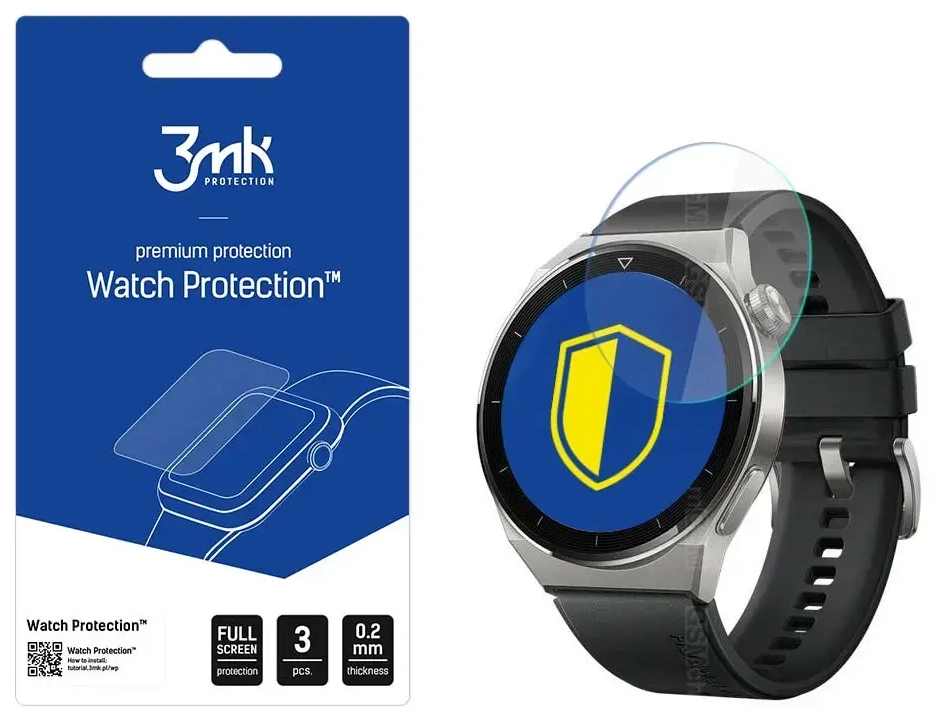 Huawei Watch GT 3 Pro 46mm - 3mk Watch Protection™ v. FlexibleGlass Lite screen protector