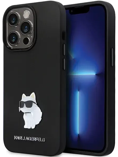 Karl Lagerfeld KLHCP13LSMHCNPK iPhone 13 Pro | 13 6.1" czarny|black hardcase Silicone C Metal Pin