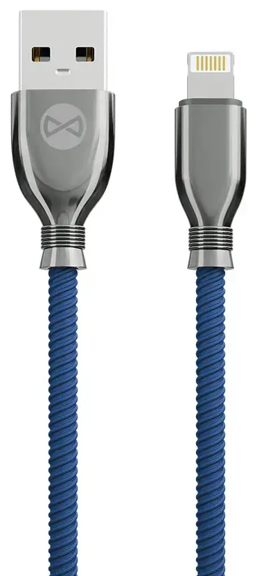Forever Tornado andmeedastus- ja laadimiskaabel | USB-A kuni Lightning | 15W | 1m | tumesinine