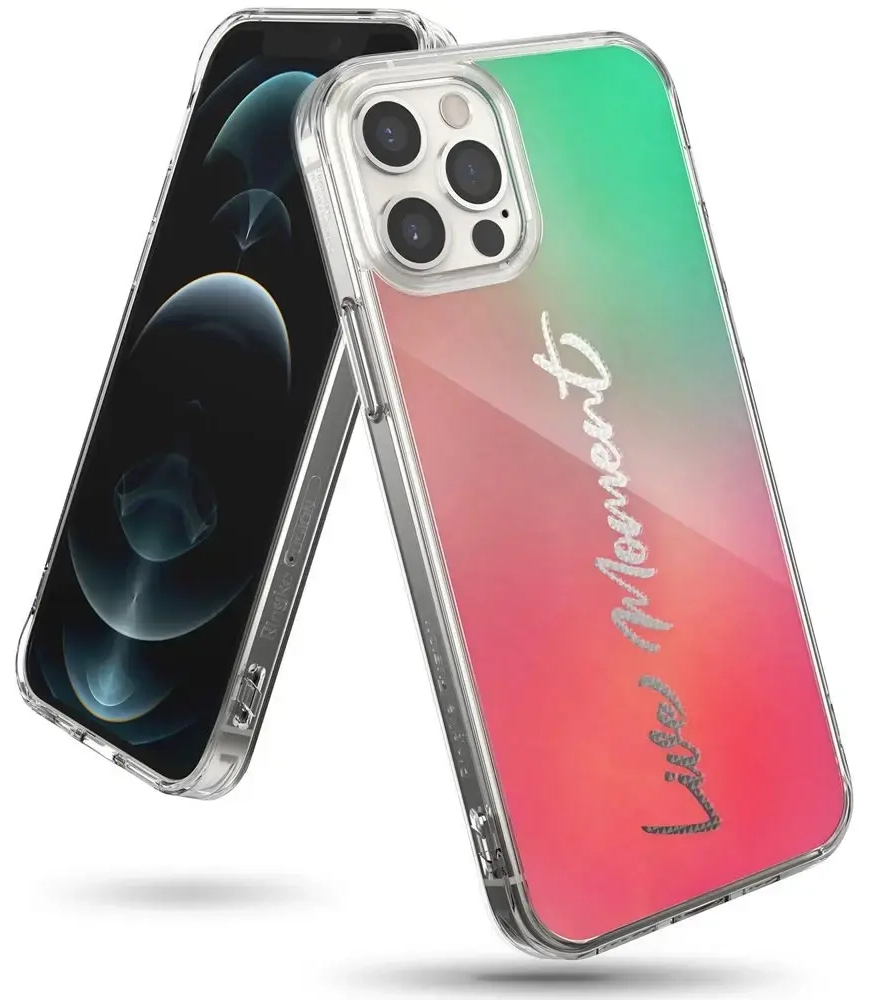 Ringke Fusion Design PC Case with TPU Bumper for iPhone 12 Pro Max pink-green (GNAP0028)