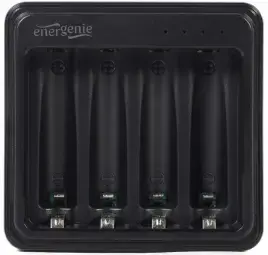 Akulaadija Gembird USB 4-pesaga AA| AAA must