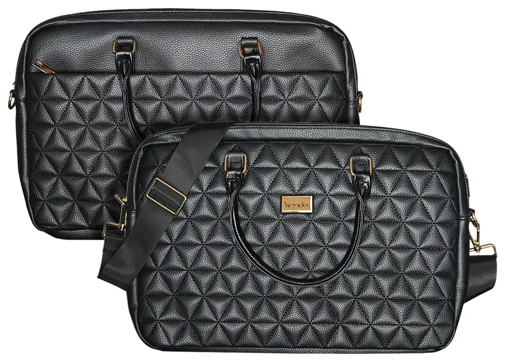 Wonder Briefcase Laptop 17 inches pico quilted black