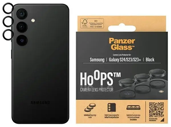 PanzerGlass Hoops Camera Sam S24 | S23 | S23+ czarny|black 1207 camera lens protector hoop optic rings