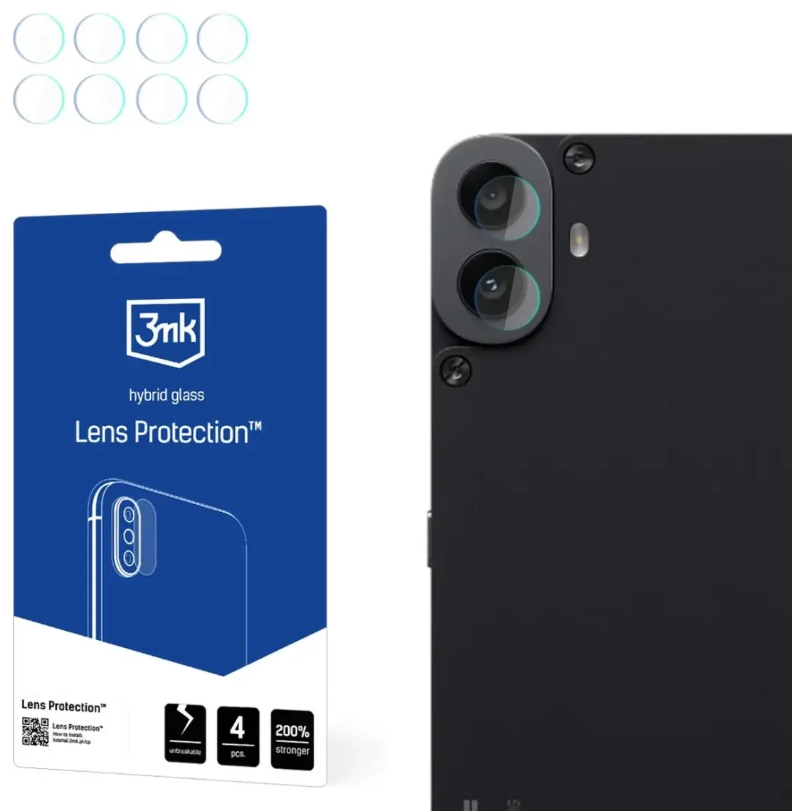 Hybrid Glass for Camera Lens 3mk Lens Protection for Nothing CMF Phone 1
