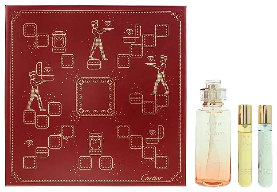 Set Cartier: Rivieres de Cartier Insouciance, Eau De Toilette, Unisex, 100 ml + Rivieres de Cartier Luxuriance, Eau De Toilette, Unisex, 10 ml + Allegresse, Eau De Toilette, Unisex, 10 ml