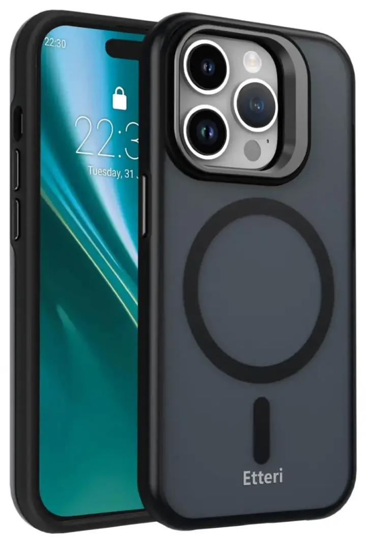 Etteri Morning Fog phone case with MagSafe support for iPhone 14 Pro black
