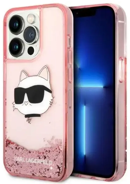 Karl Lagerfeld KLHCP14XLNCHCP iPhone 14 Pro Max 6,7" różowy|pink hardcase Glitter Choupette Head