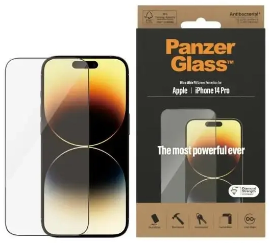 PanzerGlass Ultra-Wide Fit aizsargstikls telefonam iPhone 14 Pro 6,1"