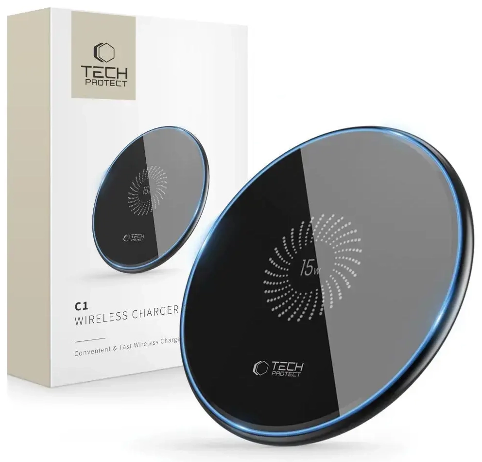 Tech-Protect QI15W-C1 беспроводная зарядка | Qi | 15W | чёрная