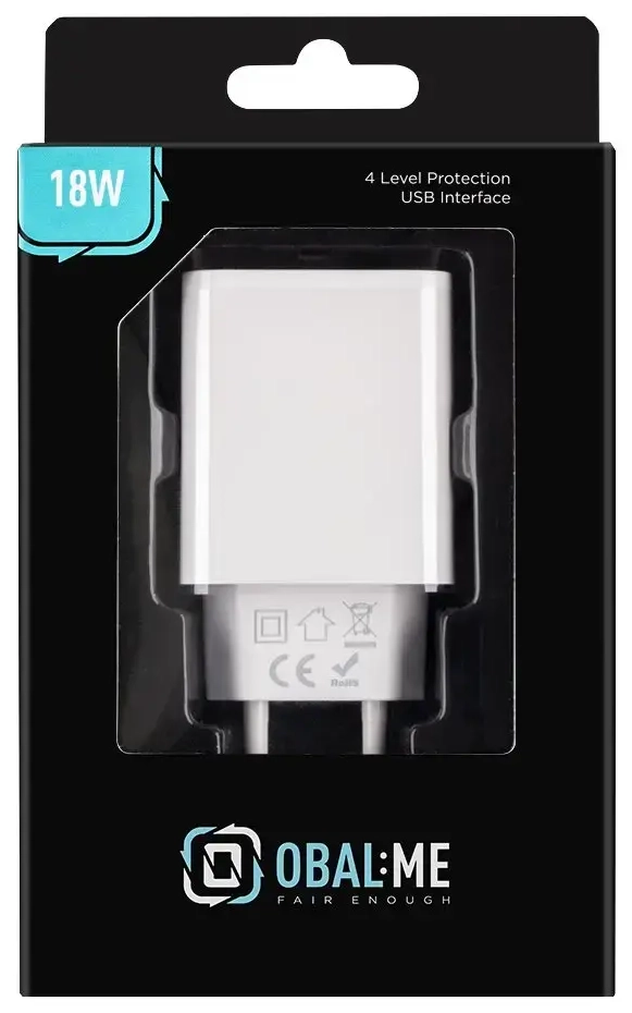 OBAL:ME Wall Charger tīkla lādētājs | 18W | USB-A | balts