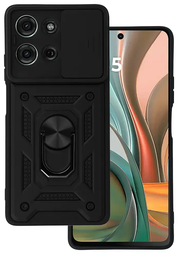 Slide Camera Armor Case for Motorola Moto G75 5G Black