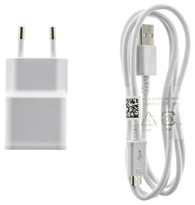 Samsung EP-TA50EWE tīkla lādētājs | 8W | Micro USB | Micro USB vads komplektā | balts (OEM)