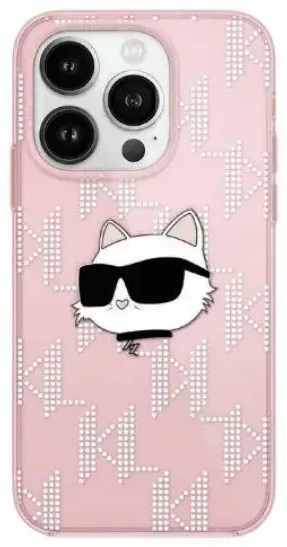Karl Lagerfeld KLHCP14LHKLPCHP iPhone 14 Pro 6.1" różowy|pink hardcase IML Choupette Head & Monogram