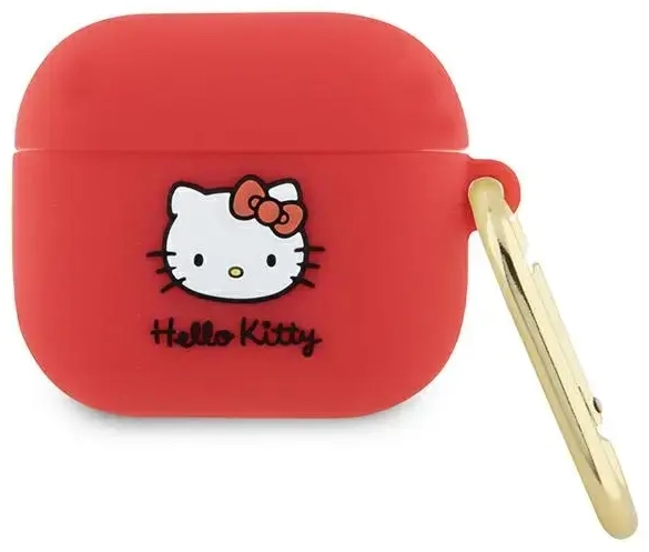 Hello Kitty HKA33DKHSF Airpods 3 cover fuksja|fuschia Silicone 3D Kitty Head