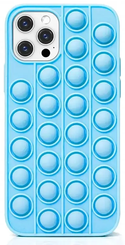 Fusion Pop it silikona aizsargapvalks Apple iPhone 12 | 12 Pro zils