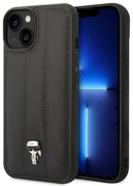 Karl Lagerfeld KLHCP14MPSQPK iPhone 14 Plus | 15 Plus 6,7" hardcase czarny|black Puffy Ikonik Pin
