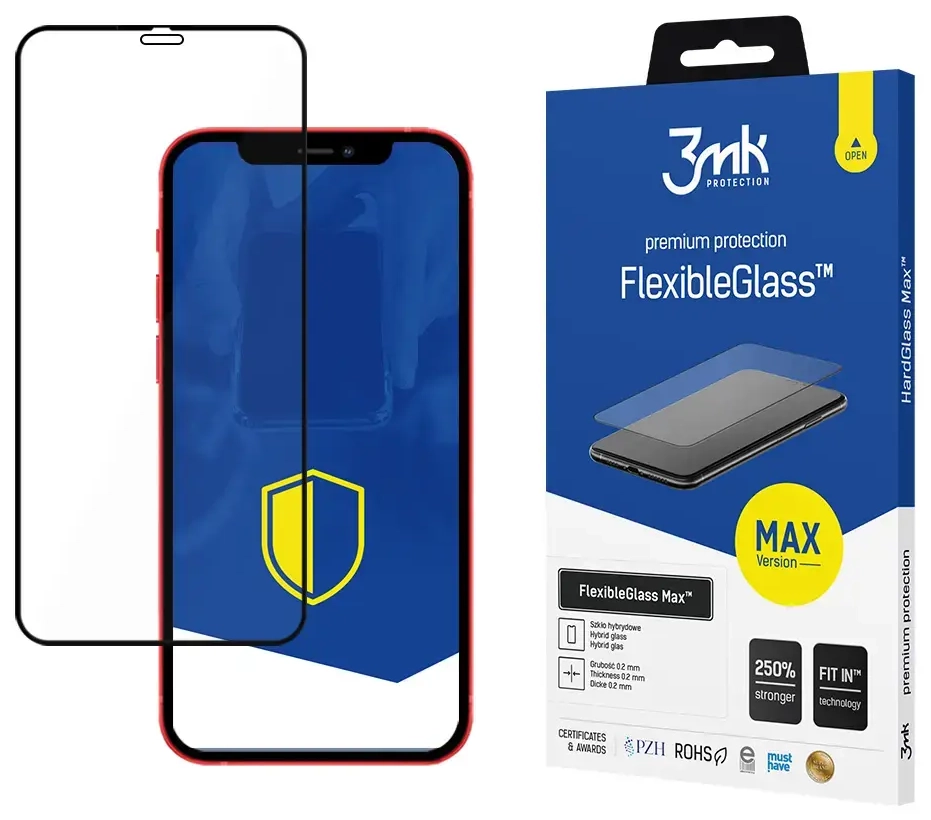 Apple iPhone 12 Pro Max Black - 3mk FlexibleGlass Max™ screen protector