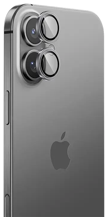 Benks Tempered glass Glass Warrior Lens Protector on camera for Iphone 16|16 Plus (lens 2 pieces) silver titanium