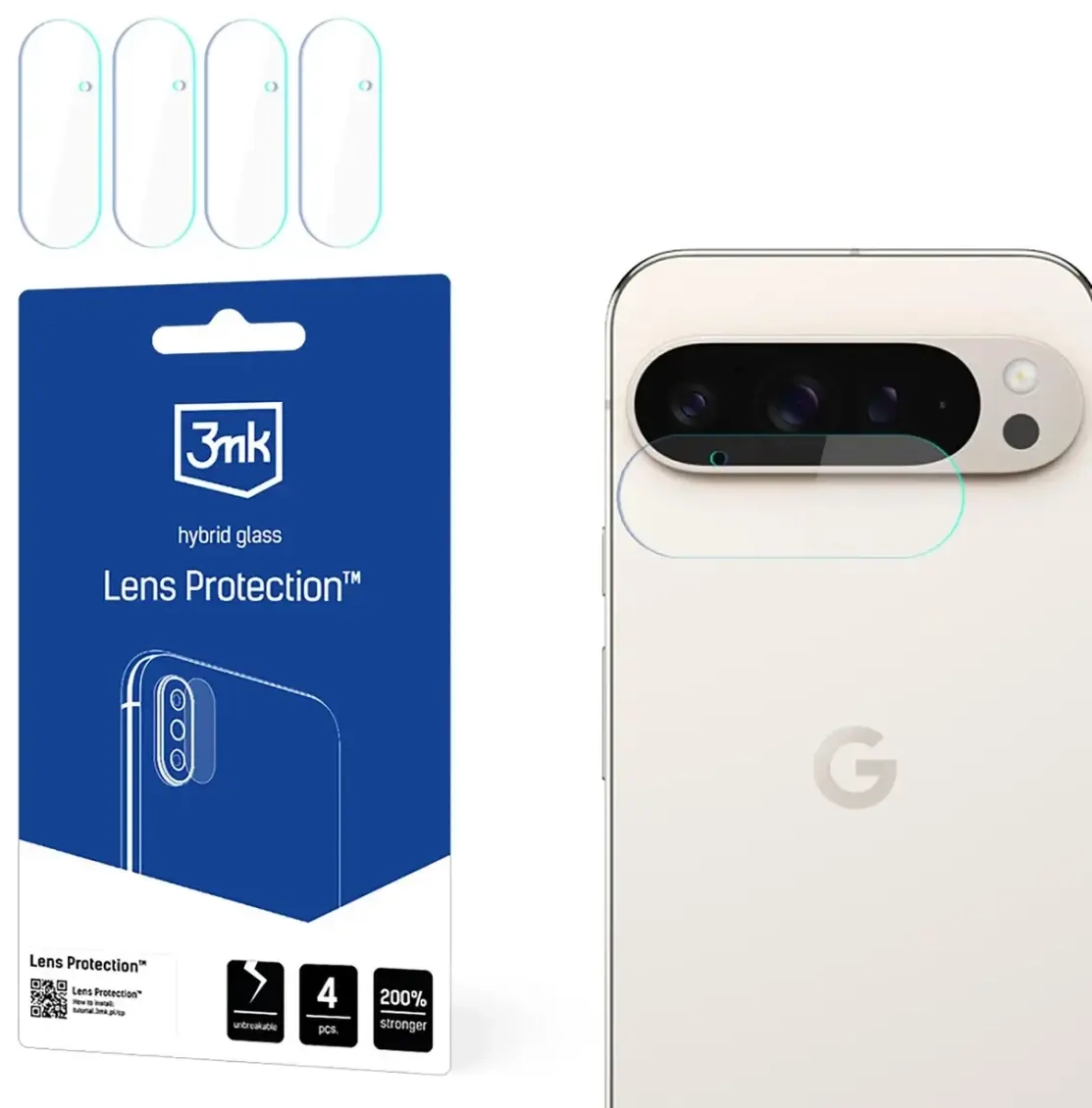 Hybrid Glass for Camera Lens 3mk Lens Protection for Google Pixel 9 Pro XL