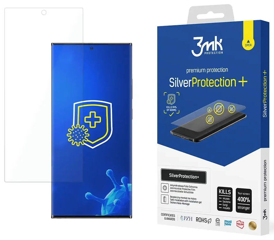 3mk SilverProtection+ aizsargplēve telefona ekrānam Samsung Galaxy S22 Ultra (S908)