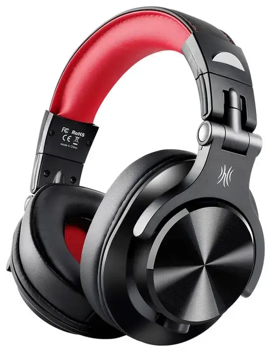 Oneodio A71 Wired Headphones (Black and Red)