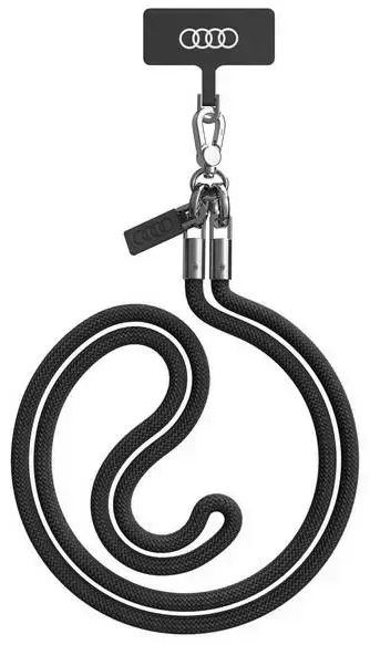 Audi uniwersalna smycz do telefonu 120cm 6mm crossbody czarny|black AU-CBL8-R8|D1-BK