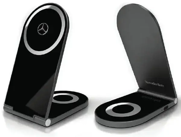 Mercedes Silver Star 2-in-1 juhtmevaba laadija | Qi | Ühildub MagSafe'iga | 15W | must