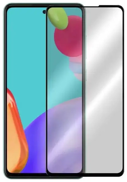 „Fusion 5D“ grūdinto stiklo dėklas su rėmeliu, skirtas telefonui „Samsung Galaxy A52 5G“ | „Samsung Galaxy A52“ | „Samsung Galaxy A52s“, juodas