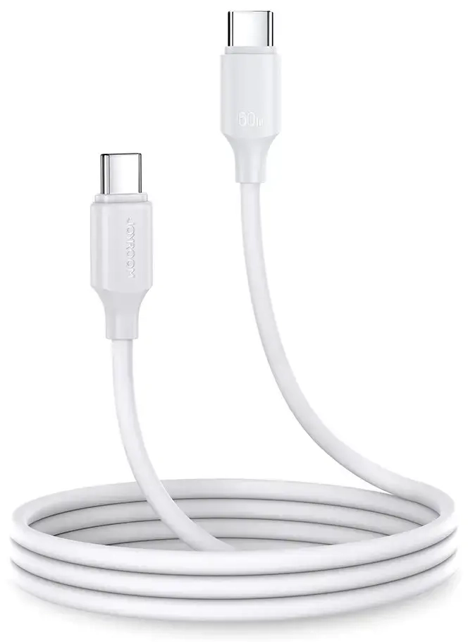 Joyroom S-CC060A9 andmeedastus- ja laadimiskaabel | USB-C kuni USB-C | 60W | 1m | valge