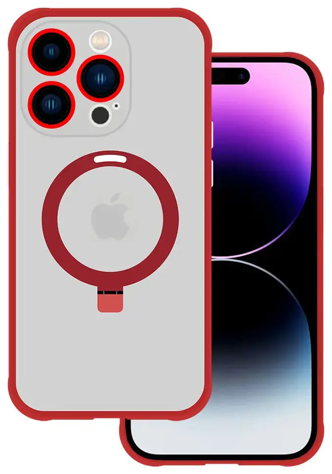 Tel Protect Magical telefoni ümbris alusega ja MagSafe toega iPhone 15 Pro Max punane