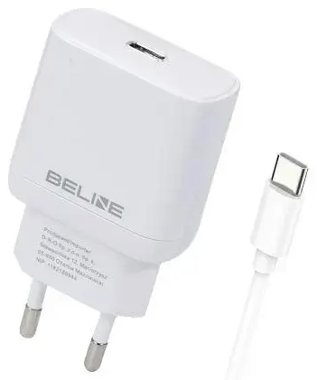 Charger wall tīkla lādētājs | 25W | GaN | USB-C | USB-C uz USB-C vads komplektā | balts
