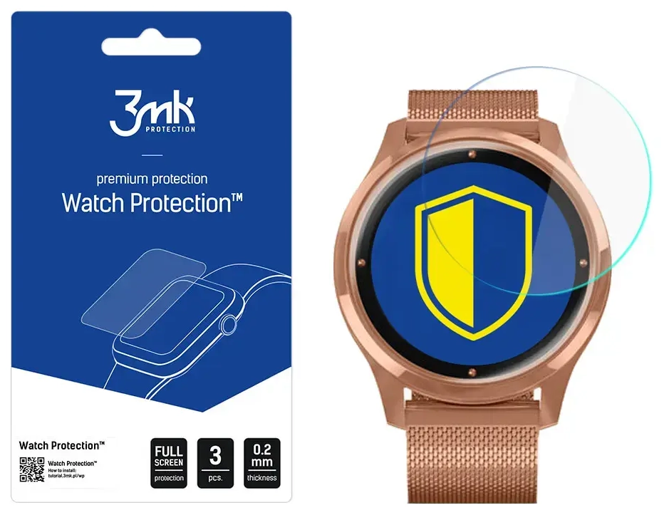 Garmin Vivomove Luxe - 3mk Watch Protection™ v. FlexibleGlass Lite screen protector
