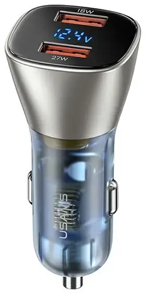 USAMS C29 US-CC154 automašīnas lādētājs | 45W | QC | USB-A | gaiši zelta
